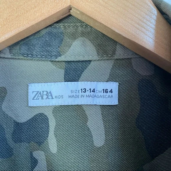 Zara Lightweight Camo Military Jacket 13-14 - Picture 6 of 9